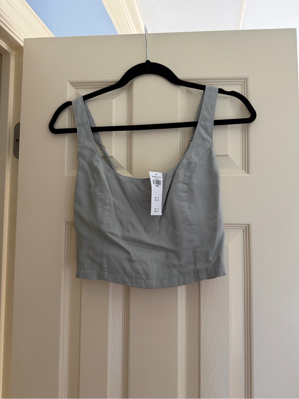Abercrombie & Fitch Light Gray Crop Tank Top